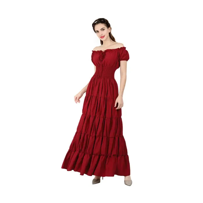 Women Medieval Irish Under Dress Retro Gown