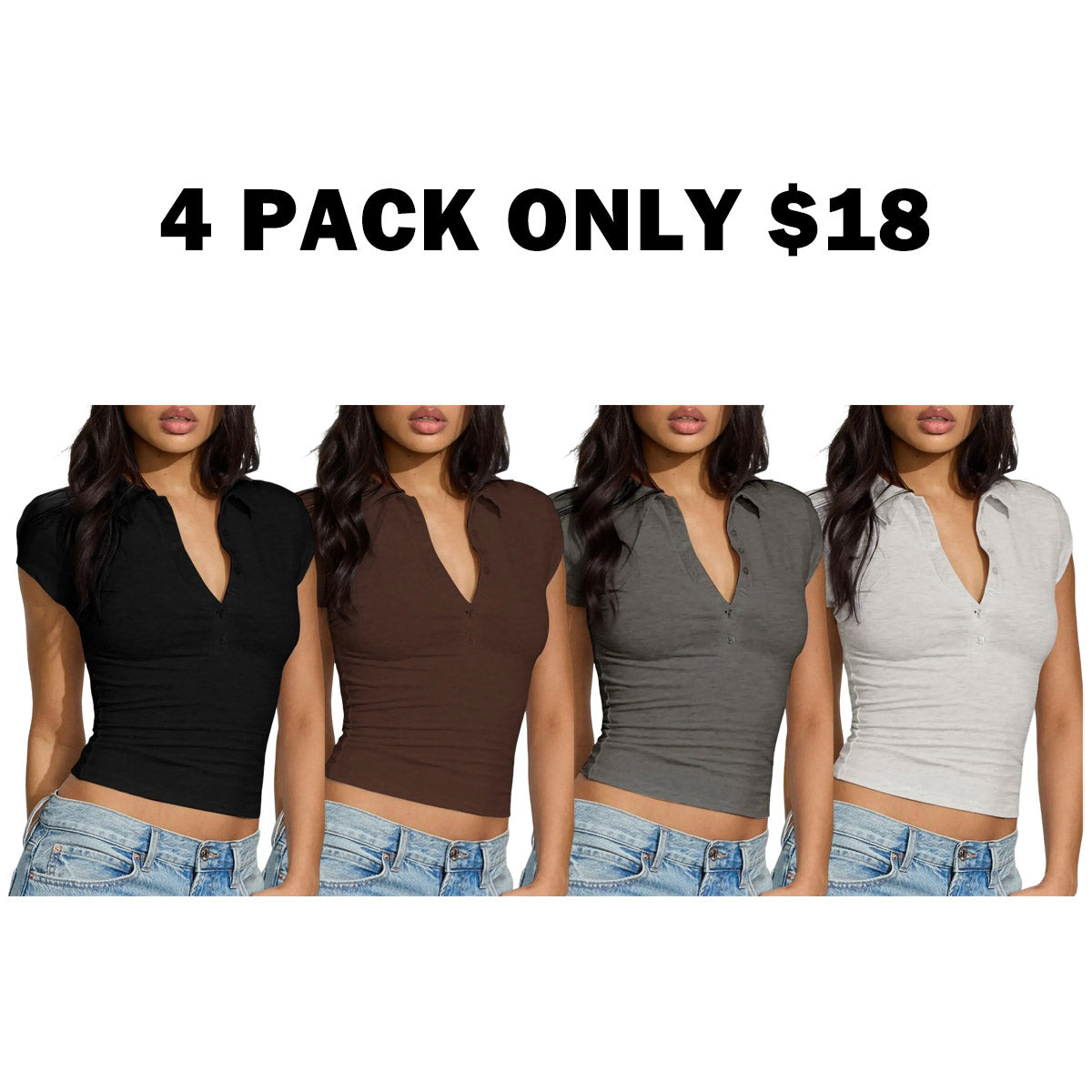 Slim-Fit Button Short Sleeve Polo Shirt