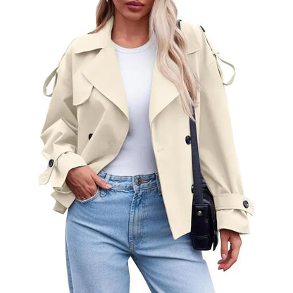 Womens Cropped Trench Coat