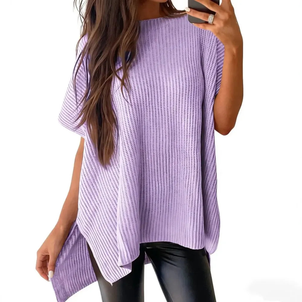 Oversized Cozy Ribbed Knit Top