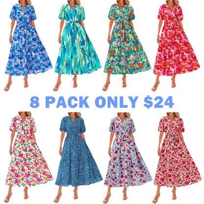 Women Summer Floral Maxi Dresses