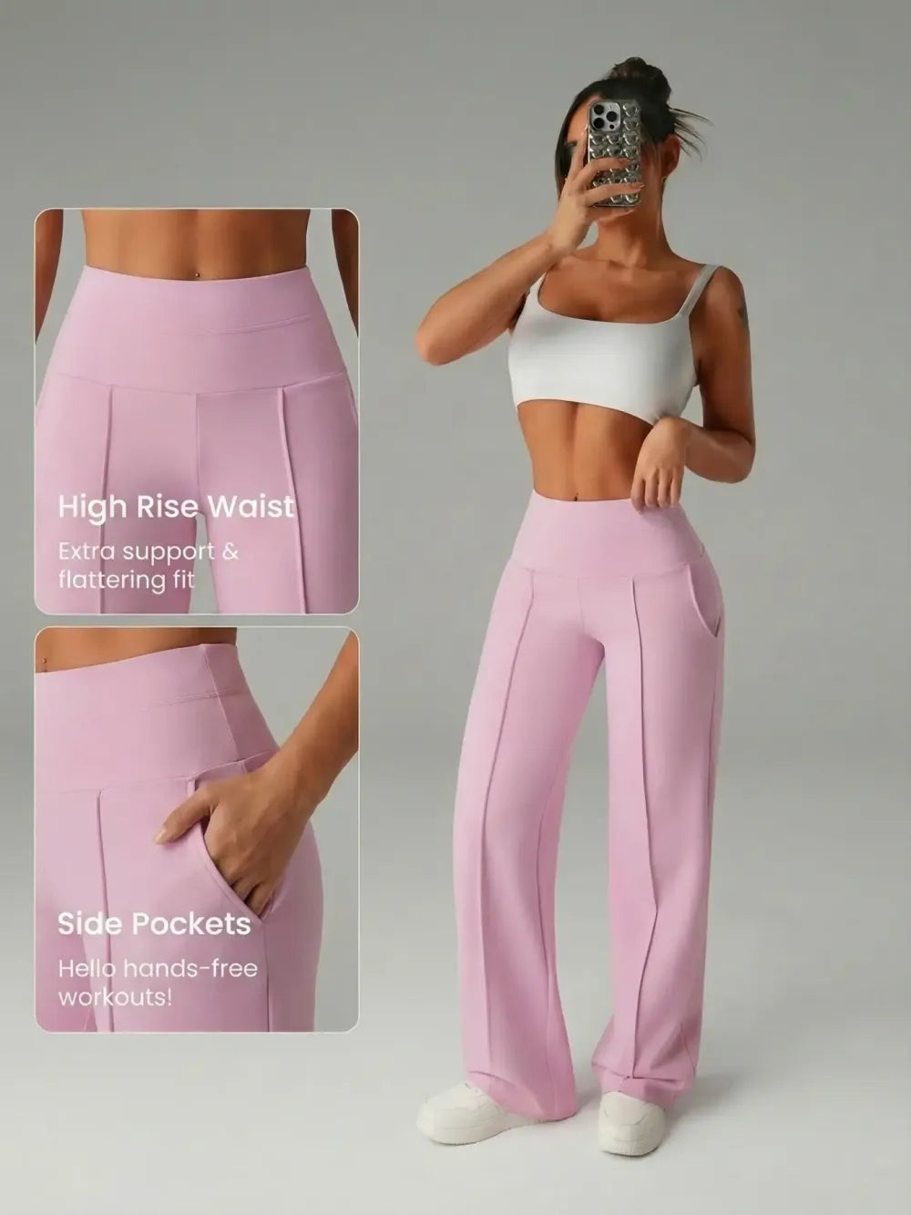 Women's Plain Loose Straight Leg Pants
