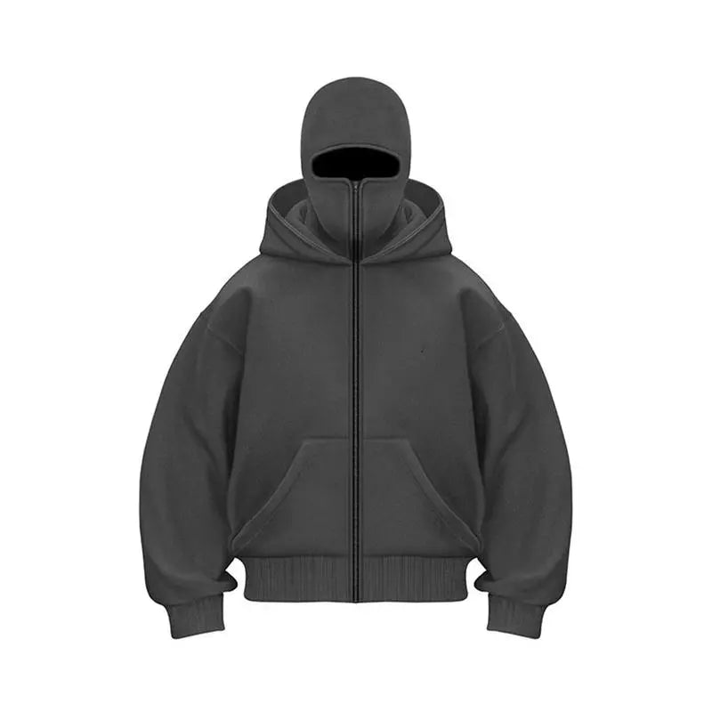 Zip Up Double Layer Hoodie