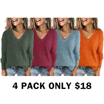 Plain Drop Shoulder V Neck Tee