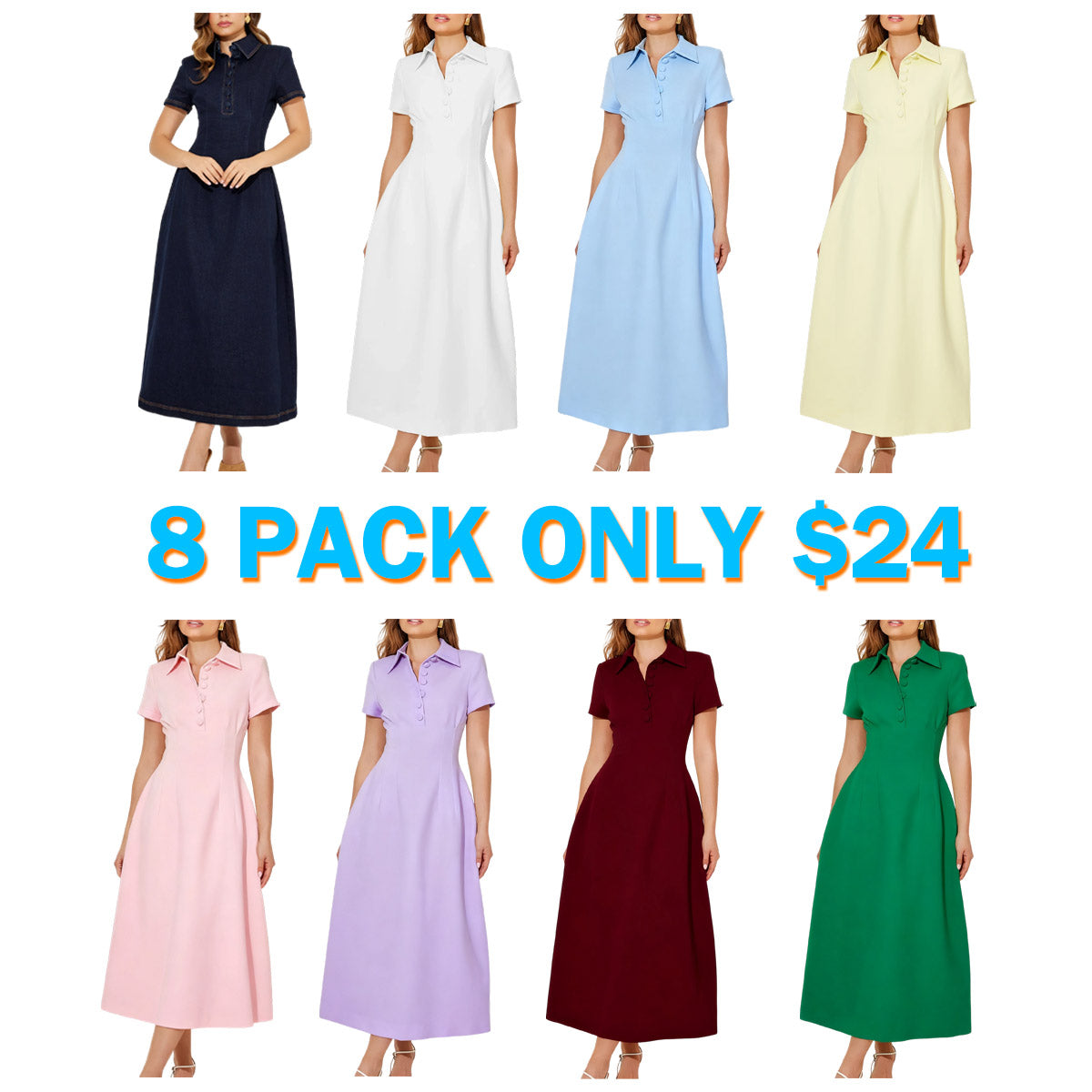 The Ultimate Muse Collared Midi Dress
