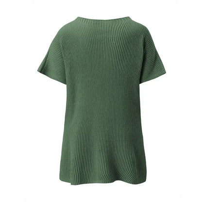 Oversized Cozy Ribbed Knit Top