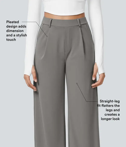 Flex DayStretch High Waisted Pocket Straight Leg Work Pants