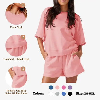 Oversized Cropped Tracksuit Sets