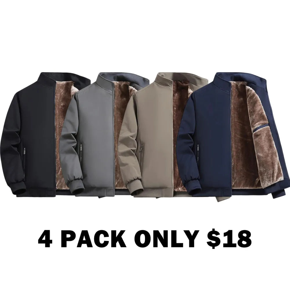 Men's Zip Up Thermal Lined Fleece Jacket