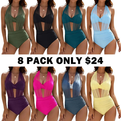 Women‘s Bikini High Waisted Sets Tummy Control Swimsuits