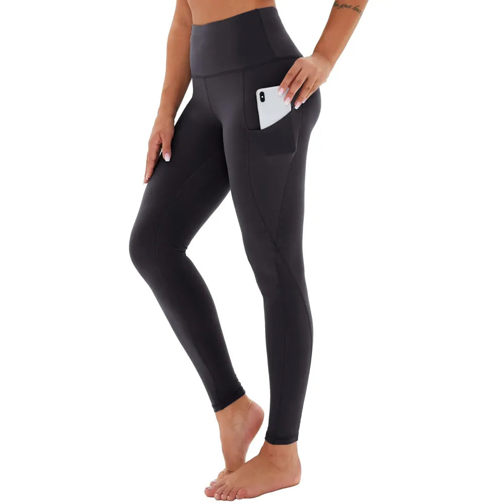 Women's High Waisted Tummy Control 4/8 Pack Leggings with Pockets
