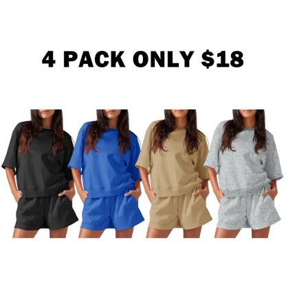 Oversized Cropped Tracksuit Sets