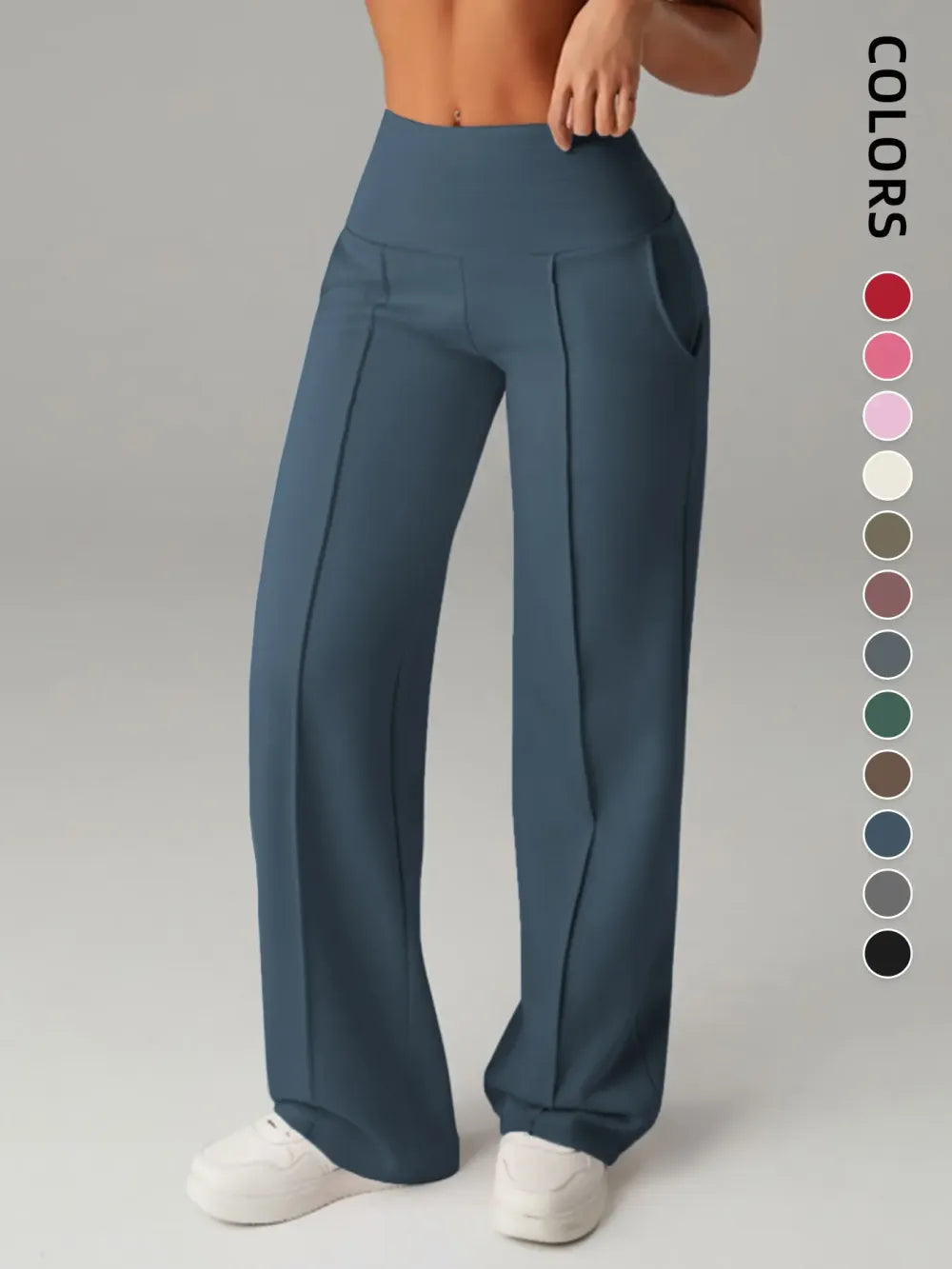 Women's Plain Loose Straight Leg Pants