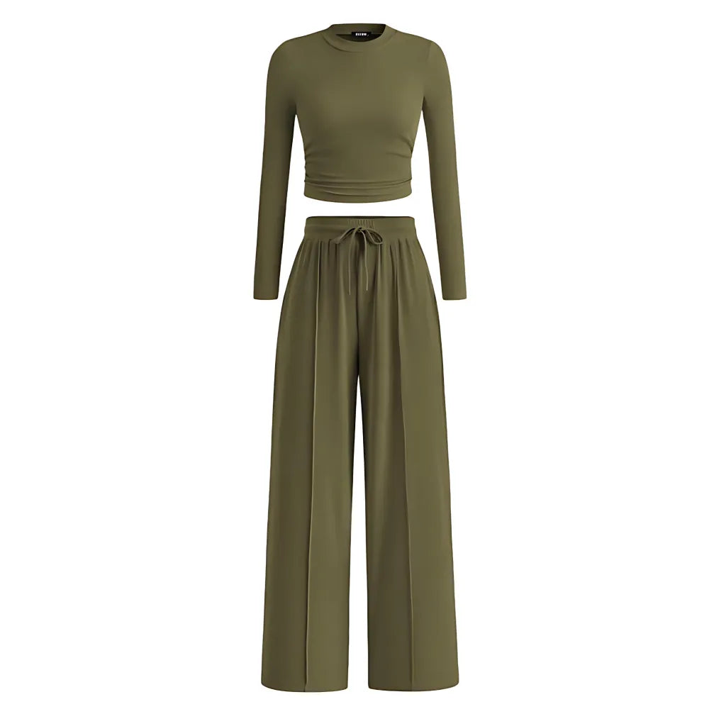 2-Piece Ribbed Knit Lounge Set