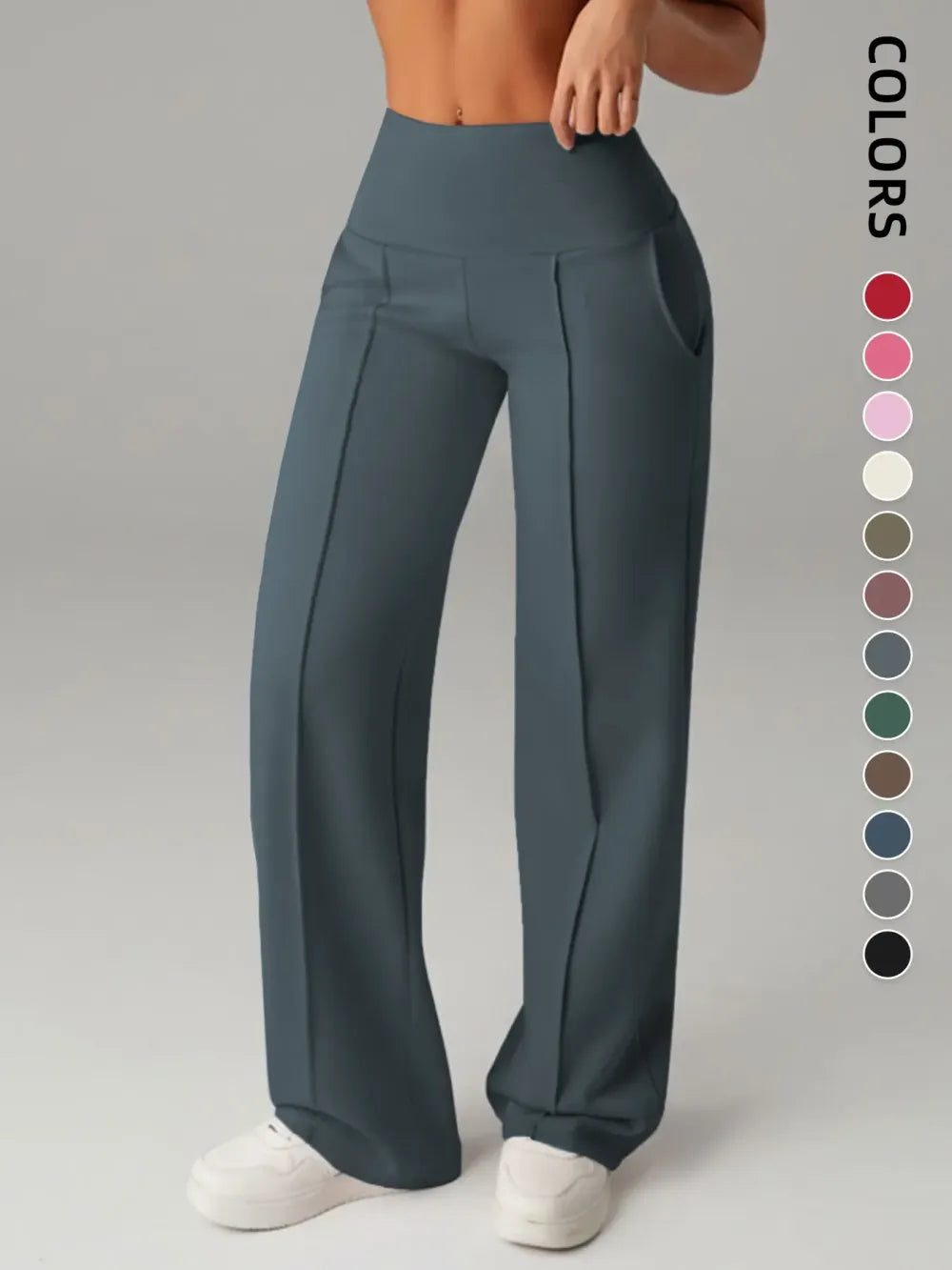 Women's Plain Loose Straight Leg Pants