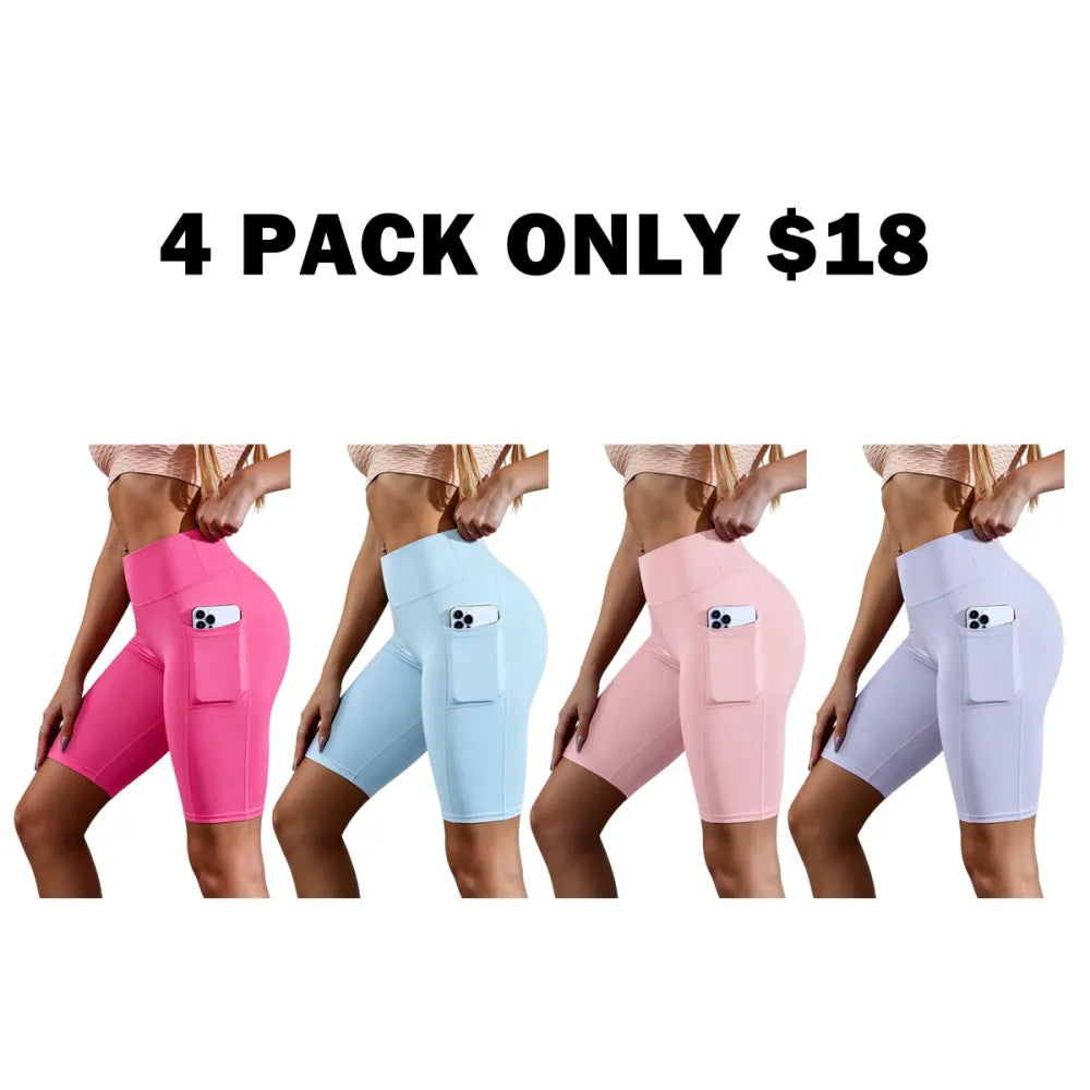 High Waist Athletic Yoga Shorts