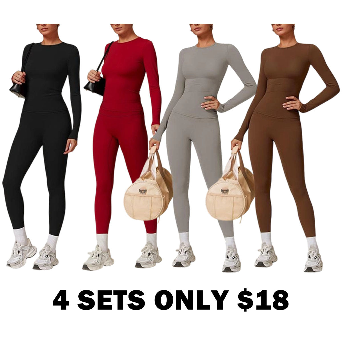 Skinny Tee & High Waist Leggings Tracksuit Set