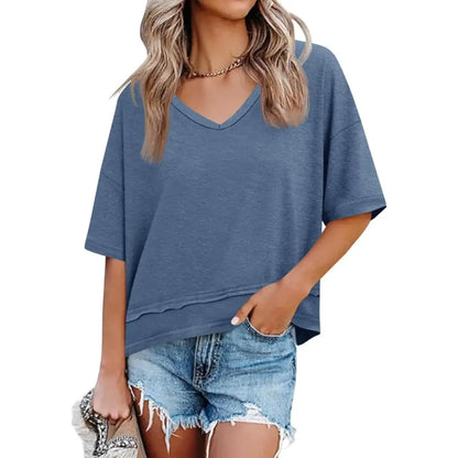 Womens Summer V Neck T Shirts