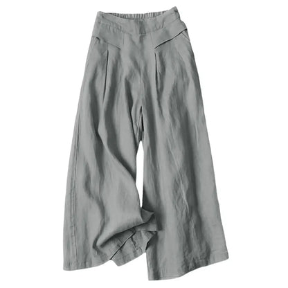 Women's Cotton Linen Culottes Pants