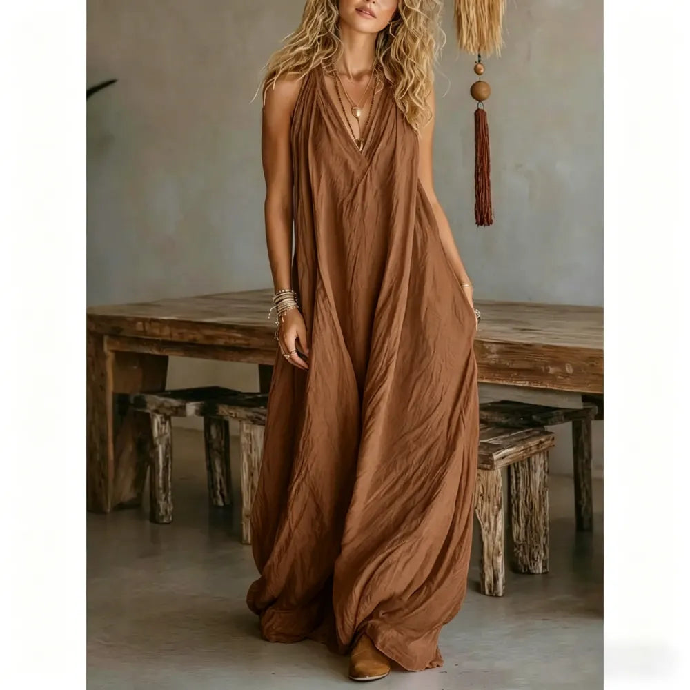 Casual Sleeveless Hollow Holiday Jumpsuit