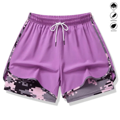 women’s casual athletic shorts with built-in liner