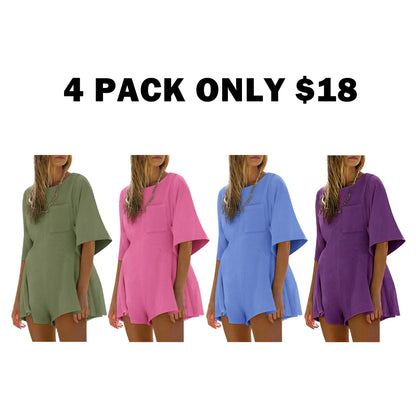 Summer Casual Loose Jumpsuits with Pocket