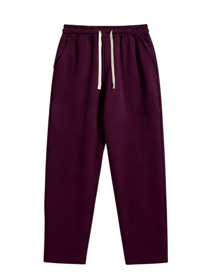 Men's Regular Fit Solid Drawstring Waist Sweatpants