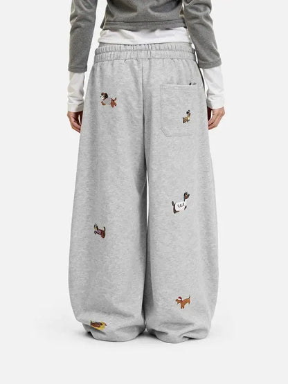 Puppy Loose Fit Tube Sweatpants