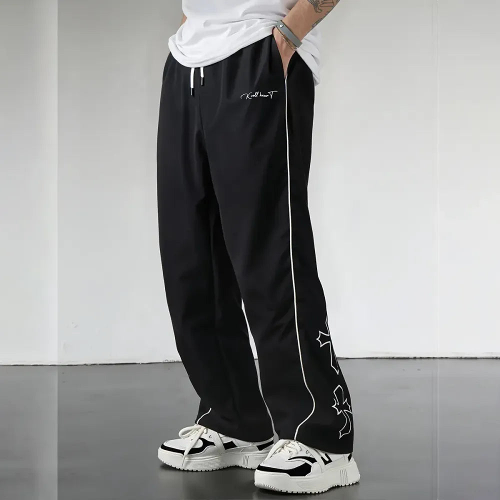 Men's Athletic Pants with White Side Stripes