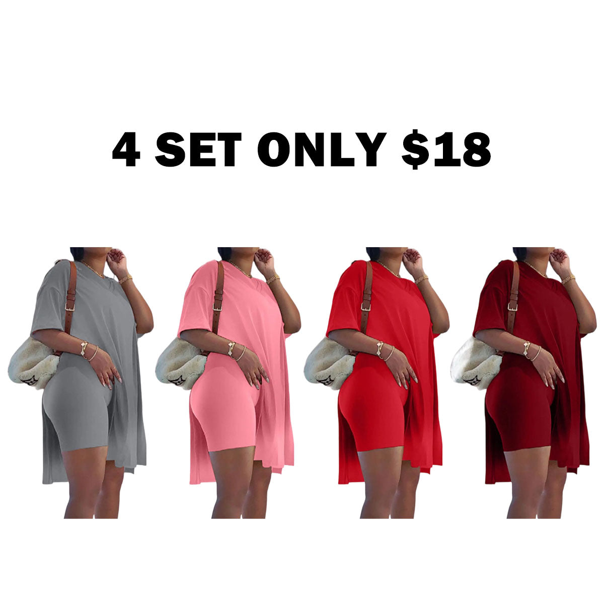 Plus Size 2 Piece Outfits Short