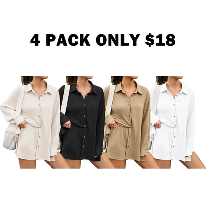 Women’s Gauze Shirt & Shorts Set