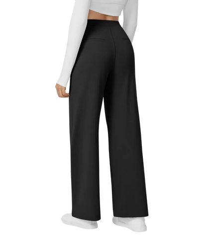 High Waisted Pocket Straight Leg Work Pants