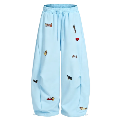 Puppy Loose Fit Tube Sweatpants