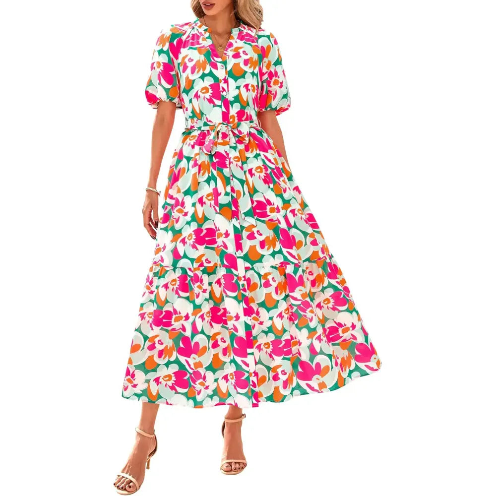 Women Summer Floral Maxi Dresses