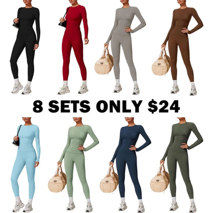 Skinny Tee & High Waist Leggings Tracksuit Set