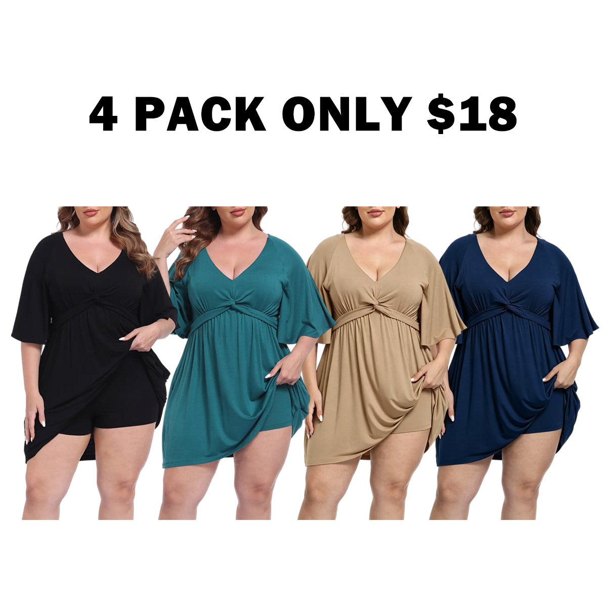 Women's Plus Size Romper Dress