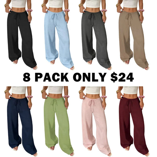Women's Linen Wide Leg Pants