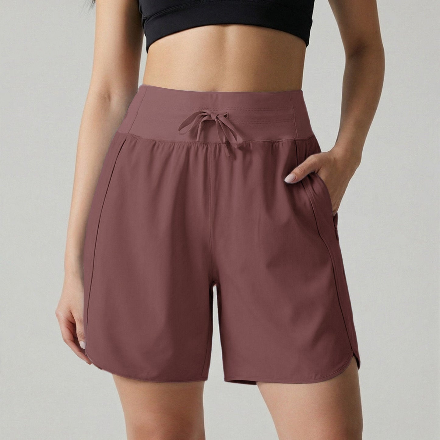 ⏰Hot Sale Women's Active Athletic Long Running High Wasistband Shorts