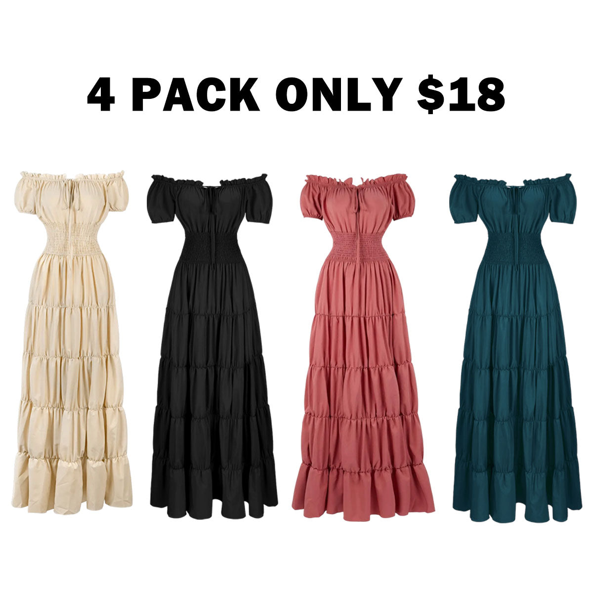 Women Medieval Irish Under Dress Retro Gown