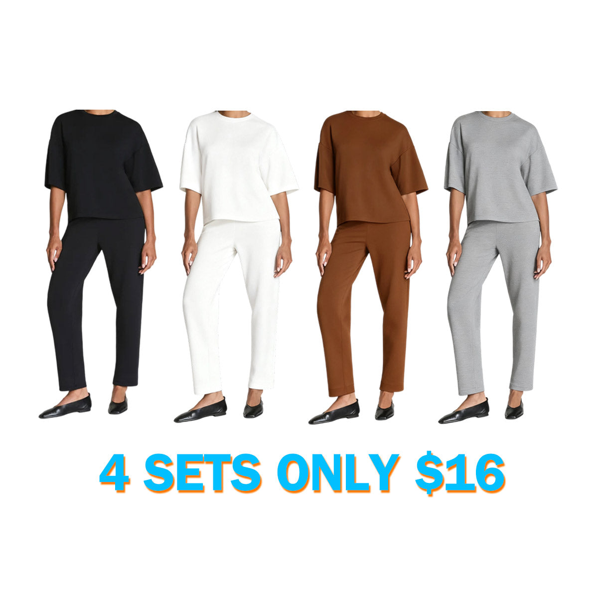Relaxed Tee +Slim Straight Pant- 2 Piece Set
