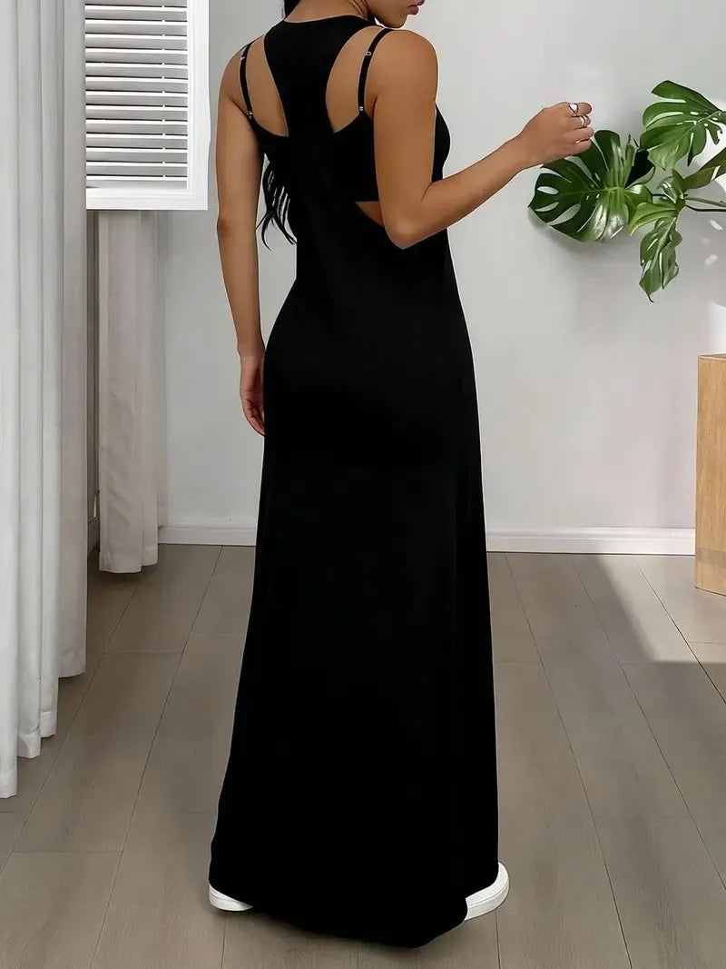 Heather Tank Top & Cutout Maxi Dress Set