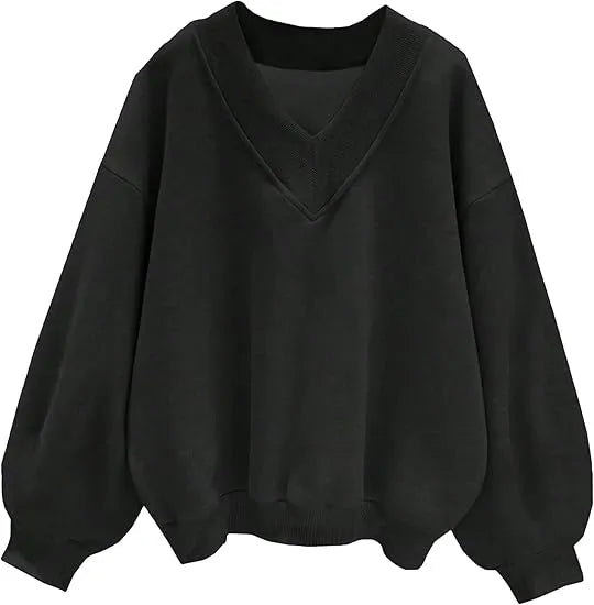 V Neck Oversize Sweatshirts