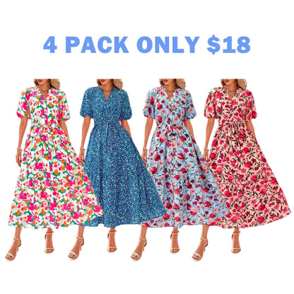 Women Summer Floral Maxi Dresses