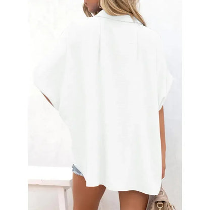 Women's Solid Short Sleeve Blouses