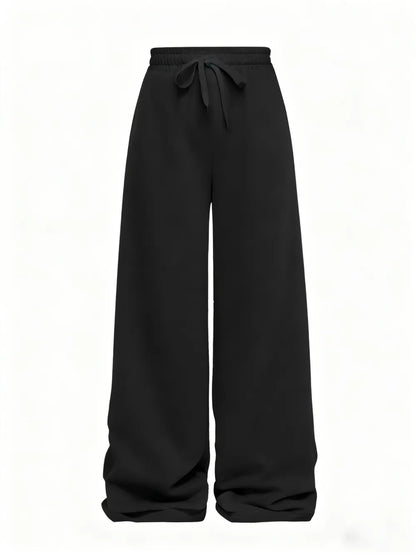 Solid Color Drawstring Pants