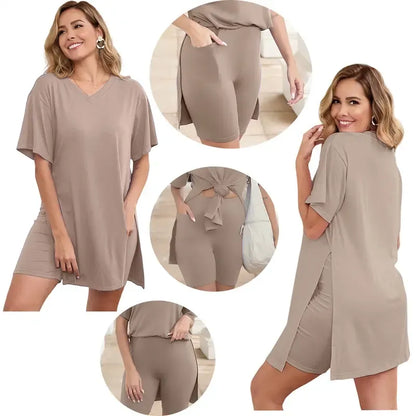 Plus Size 2 Piece Outfits Short