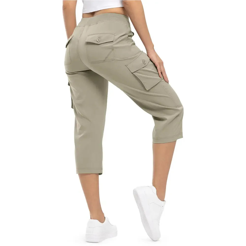 Women's Lightweight Capris Hiking Pants 6 Pockets