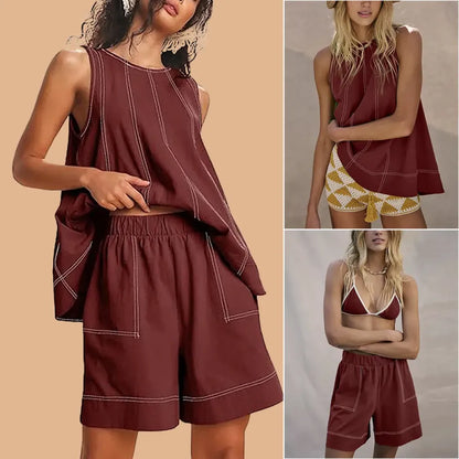 Women's Two Piece Outfit Cotton Matching Set