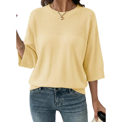 Women‘s Half Sleeve Casual Oversized Trendy Sweaters