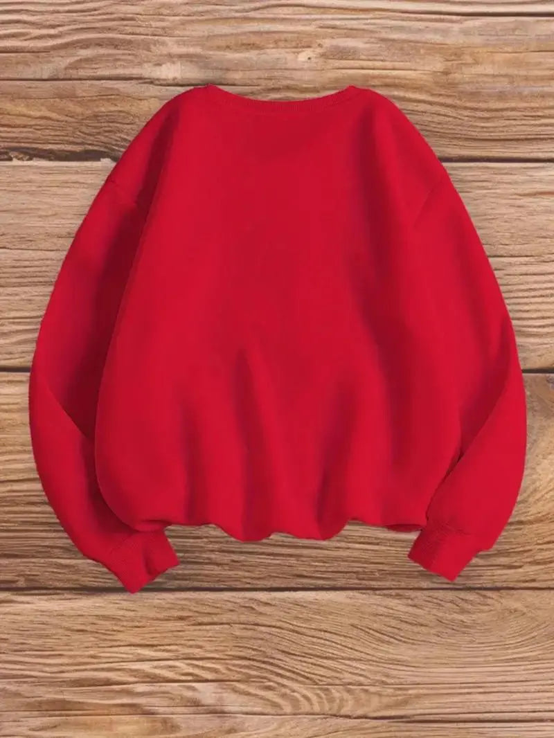 Women's Cartoon Bear Print Pullover